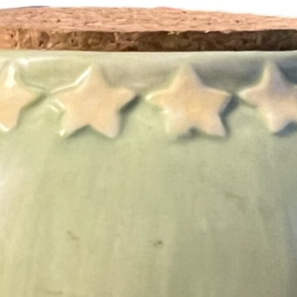 Stoneware Country HOPE Jar Patriotic American Flag Stars Grass Sky 3.75" t x 4.5 - Picture 8 of 15